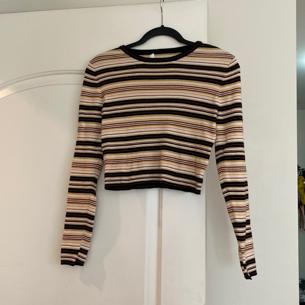 A.L.C. Striped crop top